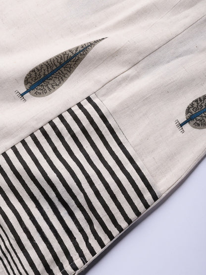 Women's Off White Regular A-Line Calf Long Kurta