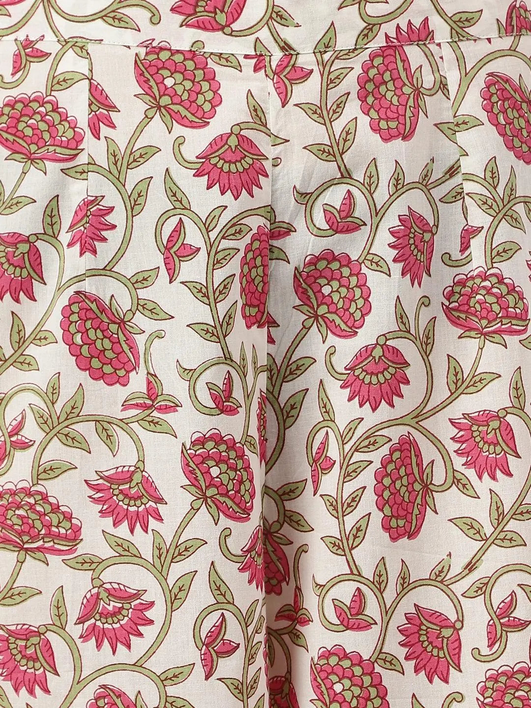 White Floral Printed Anarkali Kurta Palazoo Sets