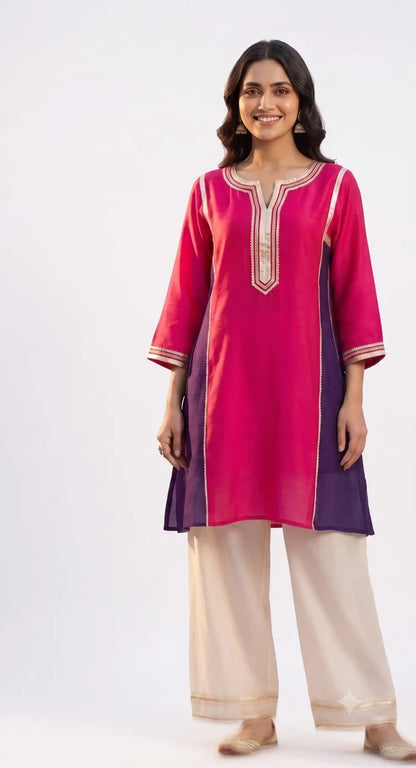 Festive Glow Mul Chanderi Set