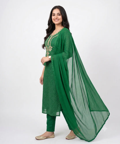 Royal Gota Patti Bandhej Set