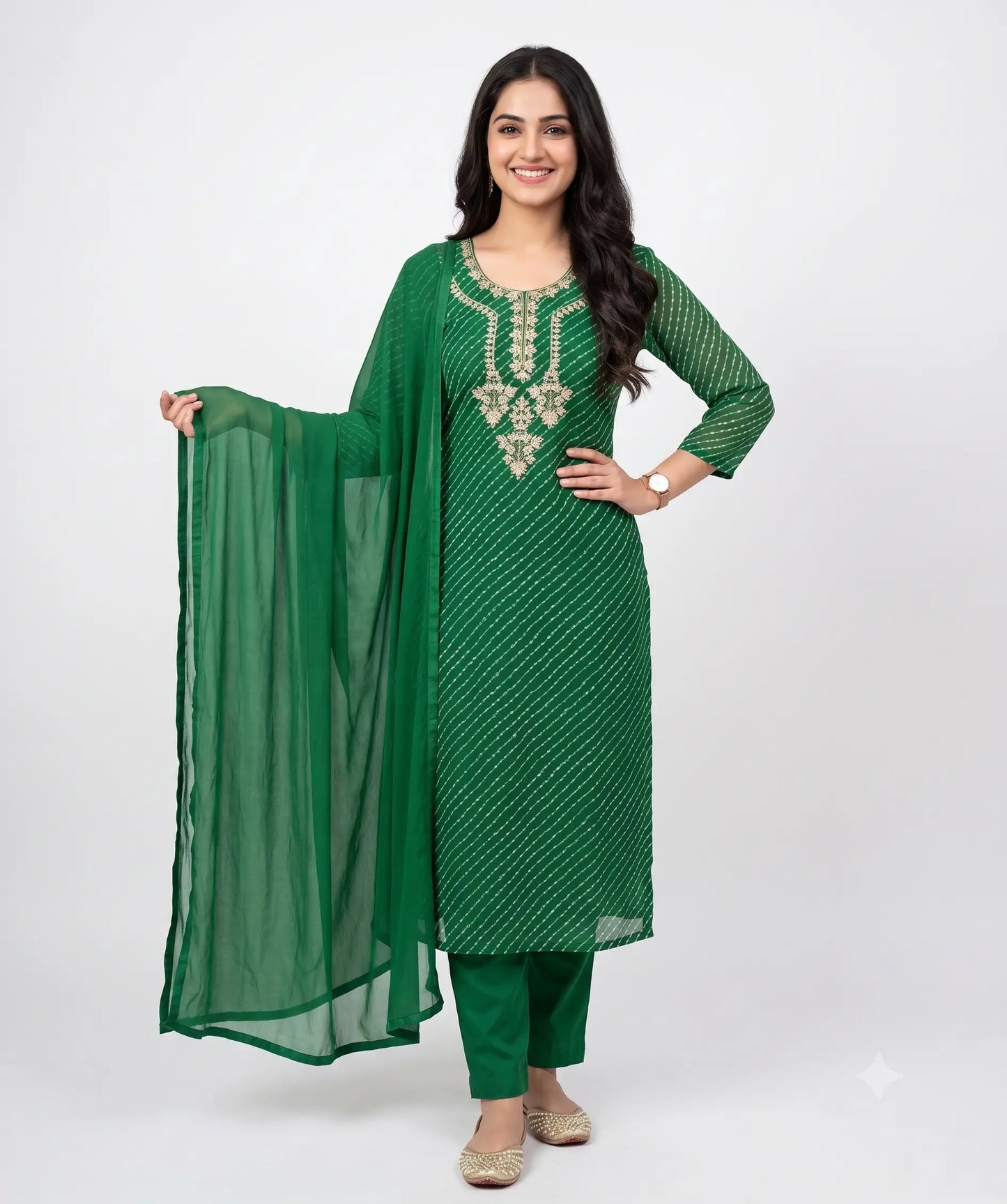 Royal Gota Patti Bandhej Set