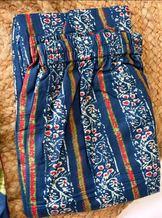 Women's Cotton Cambric Floral Print Kurta Pant Dupatta Set