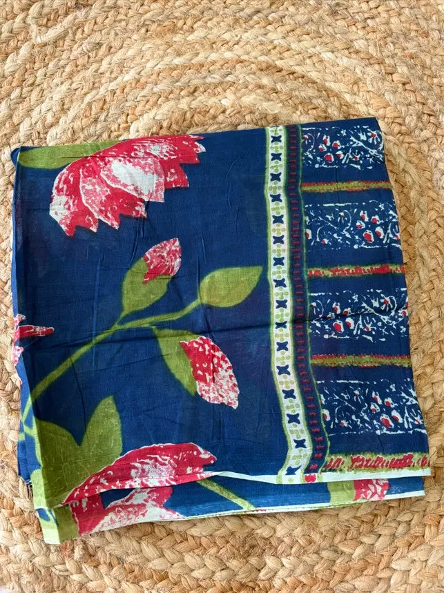 Women's Cotton Cambric Floral Print Kurta Pant Dupatta Set