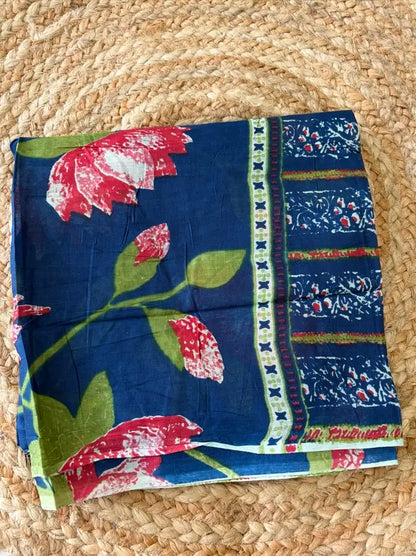 Women's Cotton Cambric Floral Print Kurta Pant Dupatta Set