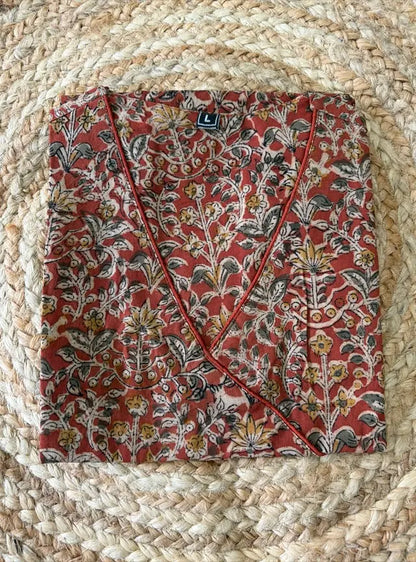 Kalamkari Short Kurti (Red)