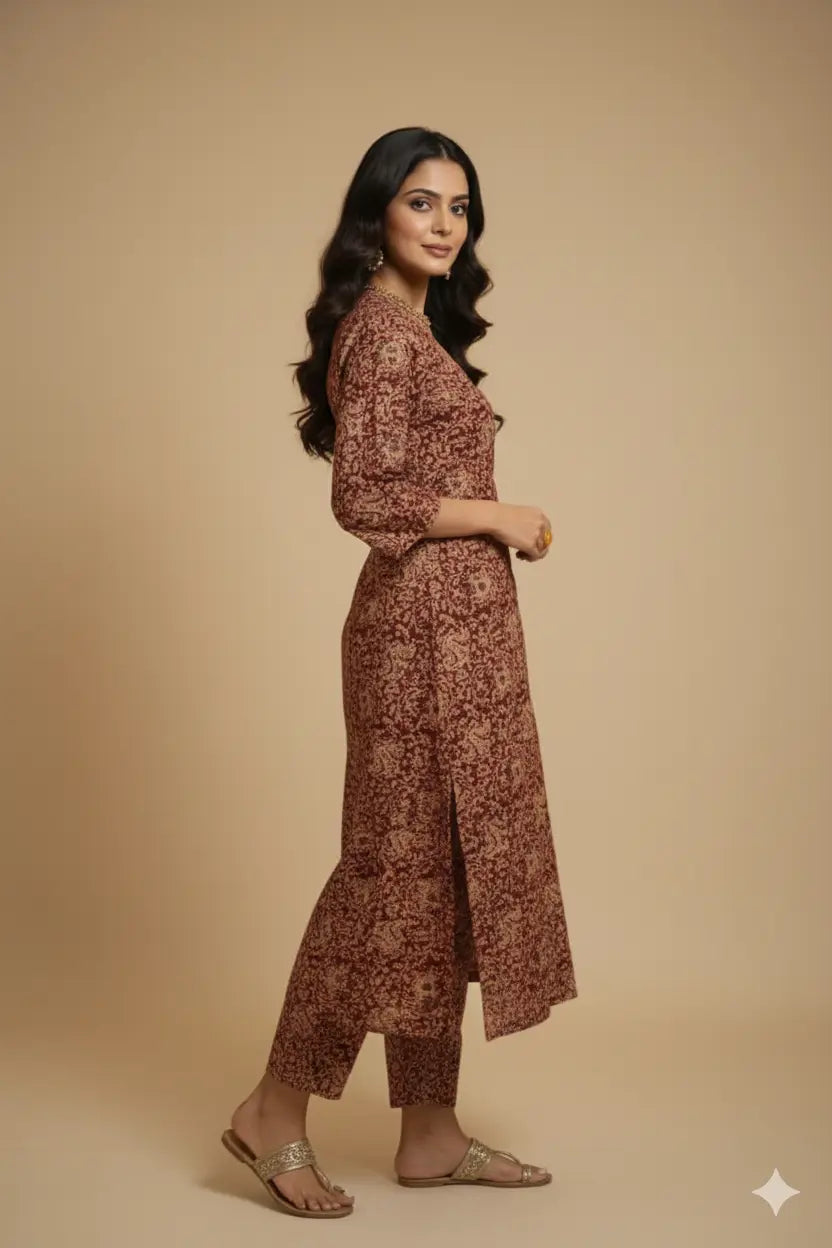 Kalamkari Kurta Pant Sets