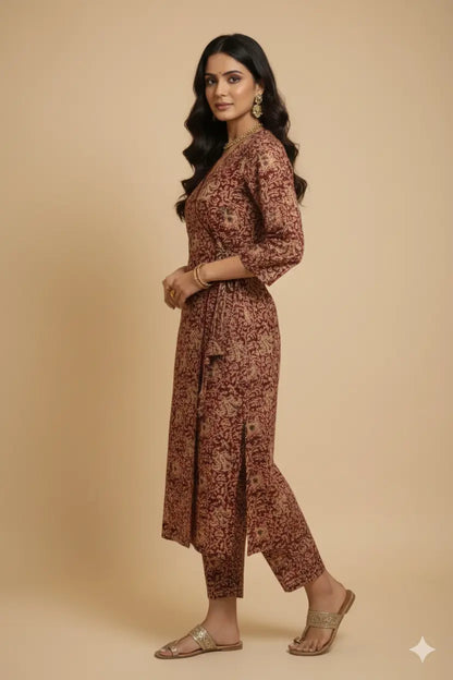 Kalamkari Kurta Pant Sets