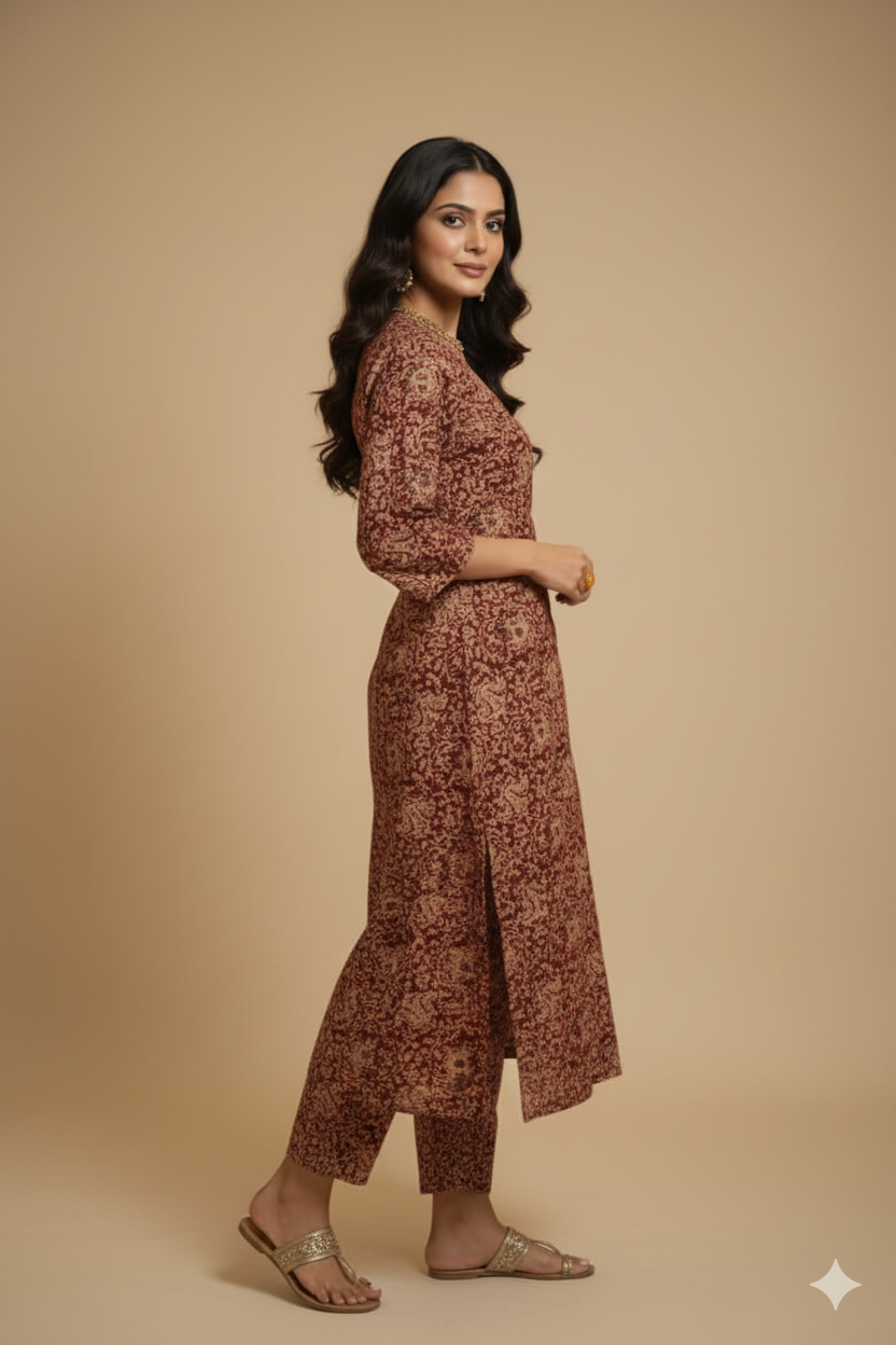 Kalamkari Kurta Pant Sets