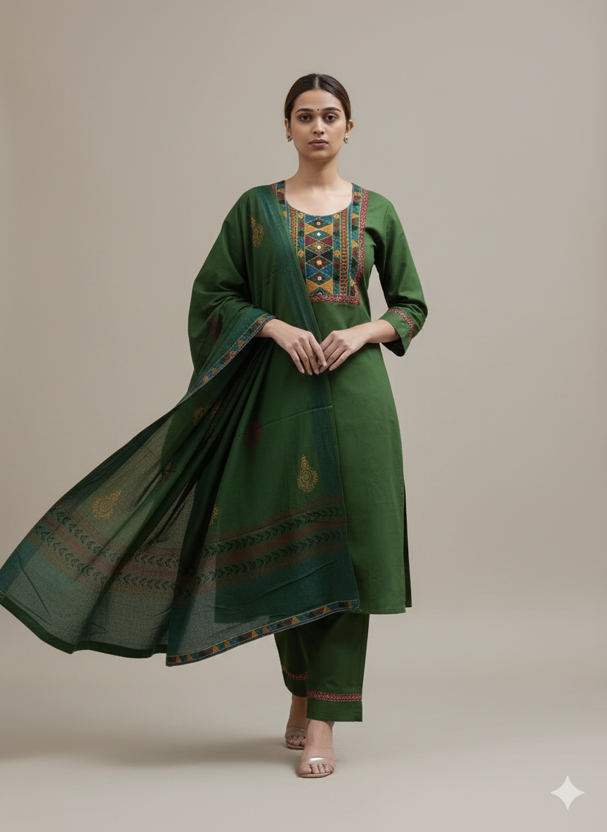 Kurta Pant Dupatta Set